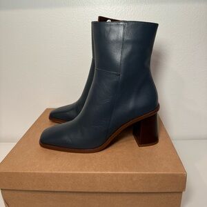 Alohas West Vintage Leather Boots Lazuli Blue